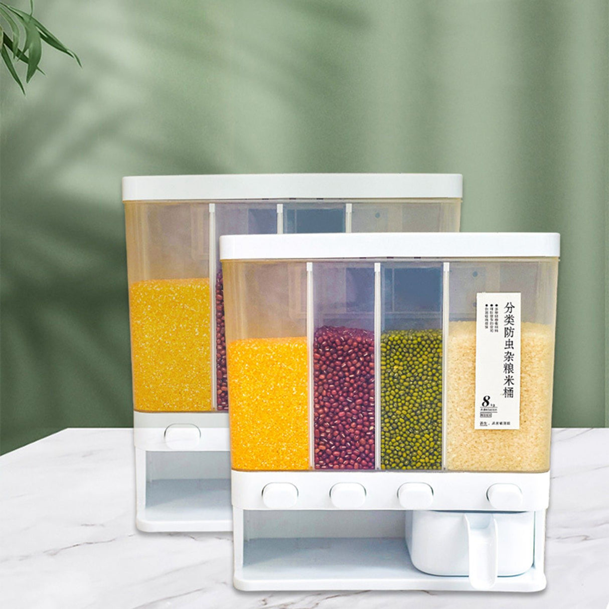 Storage Box Transparent Classification Press Button Removable Cover Storage Tanks for Kitchen
