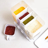 Storage Box Transparent Classification Press Button Removable Cover Storage Tanks for Kitchen