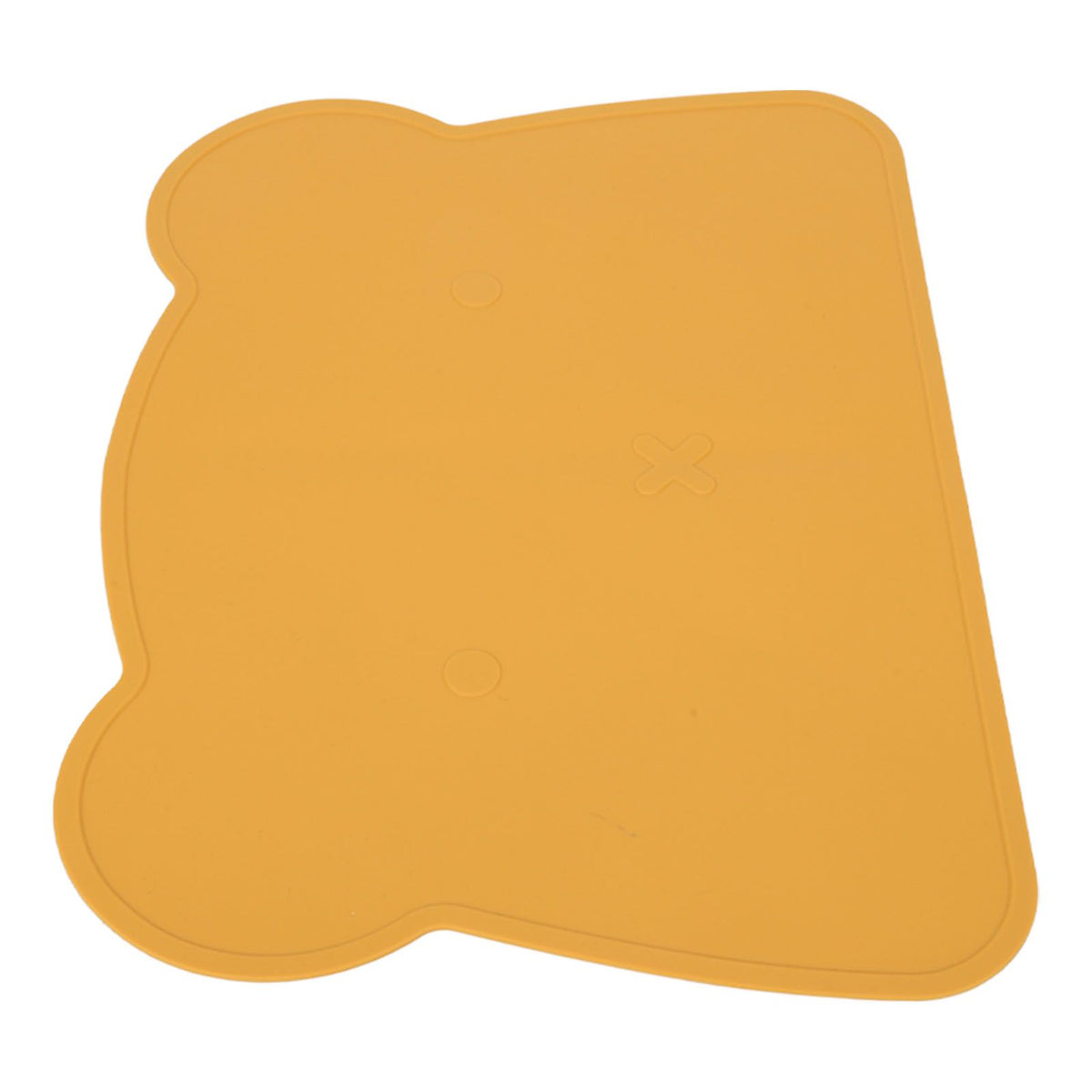 Silicone Placemat Thicken Heat Insulation Anti Slip Soft Elastic Silicone Bear Placemat for Home Hotel Restaurant Yellow