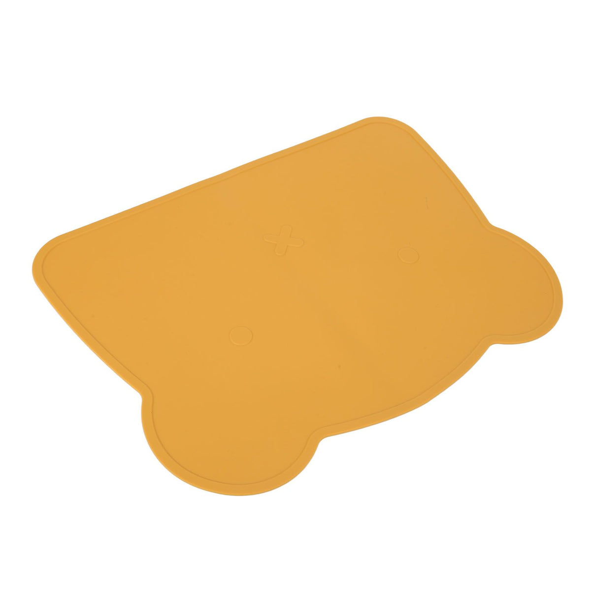 Silicone Placemat Thicken Heat Insulation Anti Slip Soft Elastic Silicone Bear Placemat for Home Hotel Restaurant Yellow
