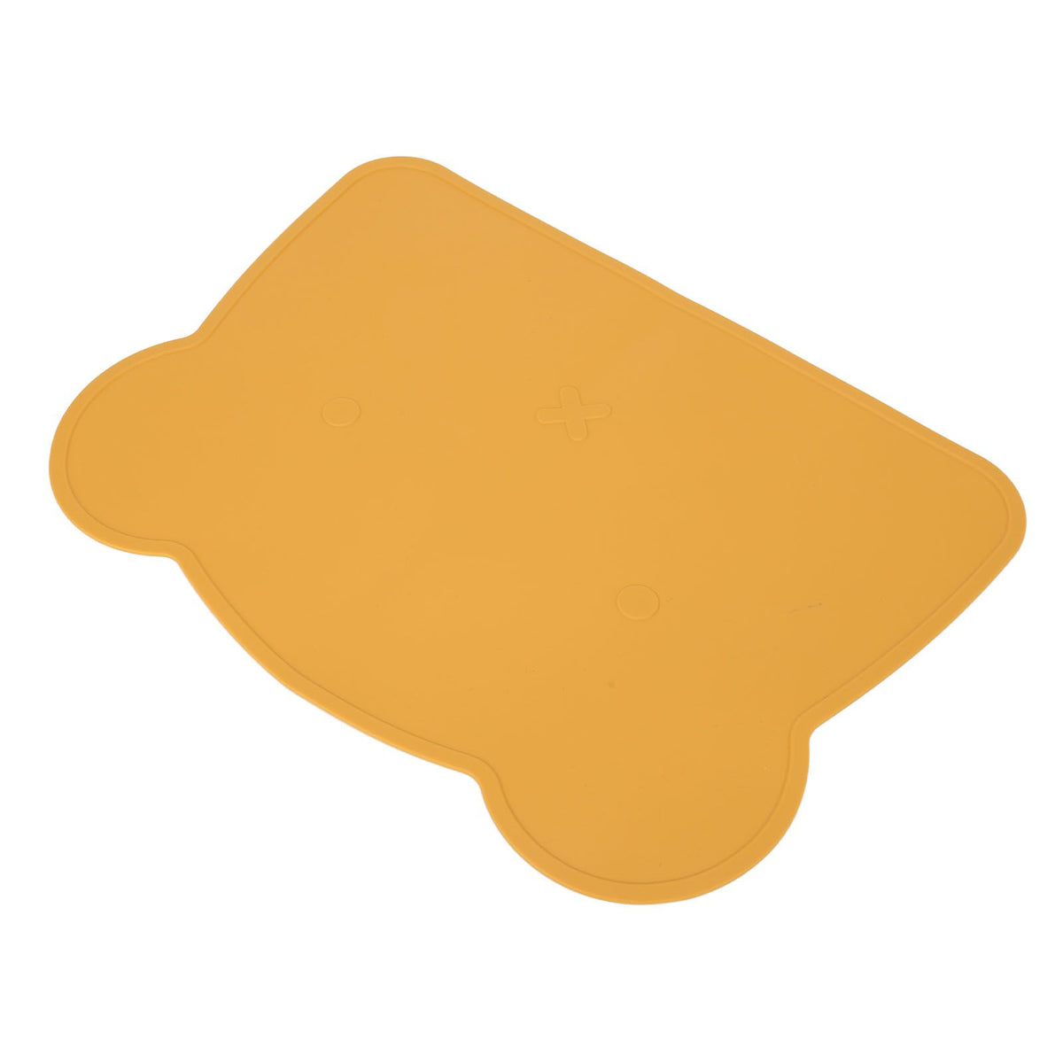 Silicone Placemat Thicken Heat Insulation Anti Slip Soft Elastic Silicone Bear Placemat for Home Hotel Restaurant Yellow