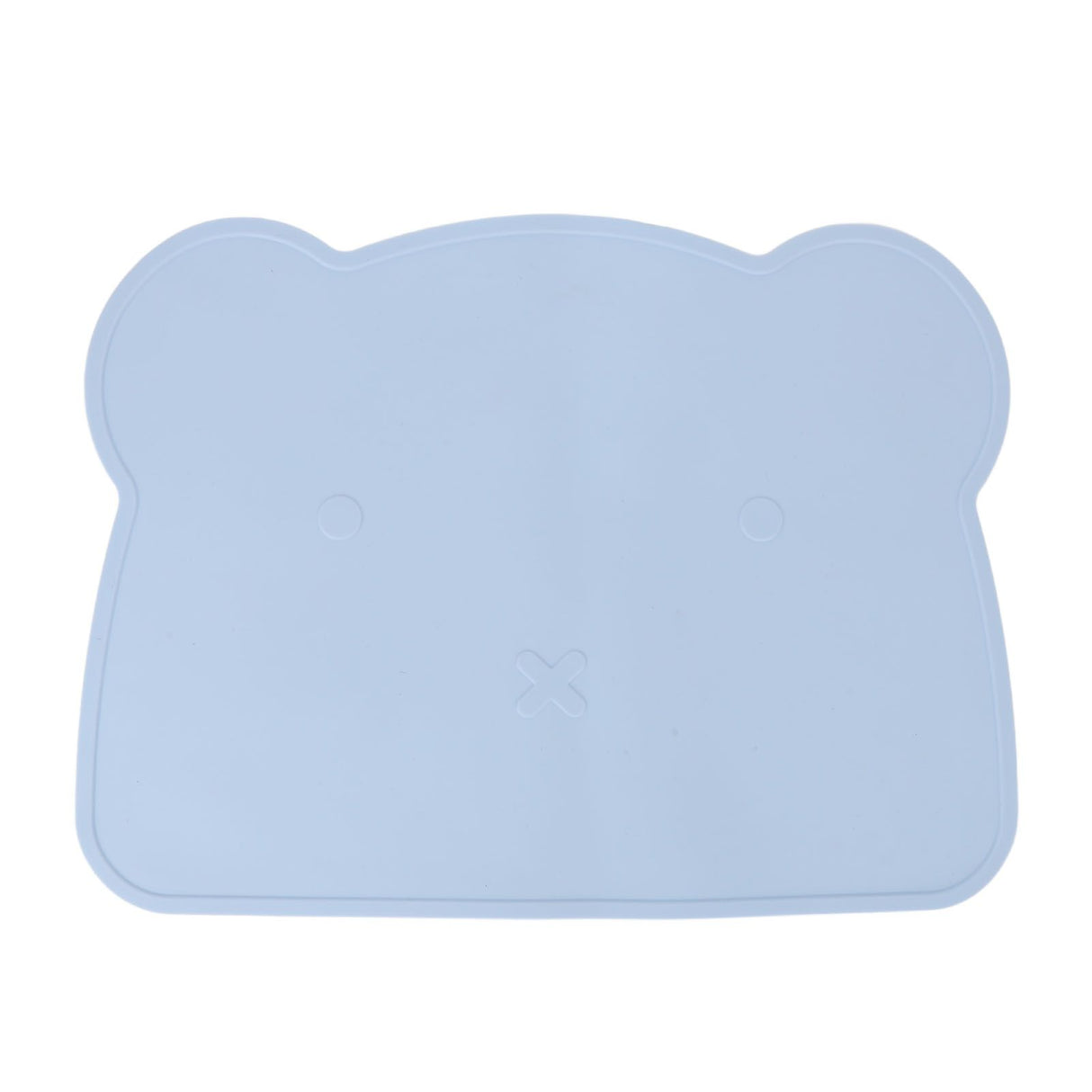 Silicone Placemat Thicken Heat Insulation Anti Slip Soft Elastic Silicone Bear Placemat for Home Hotel Restaurant Blue
