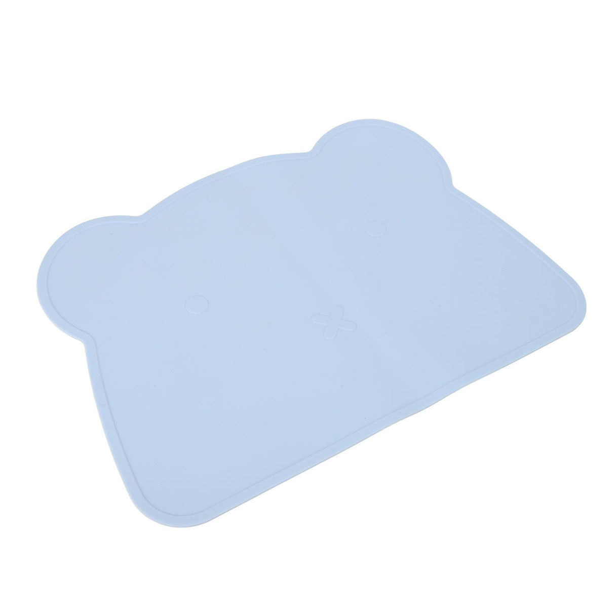 Silicone Placemat Thicken Heat Insulation Anti Slip Soft Elastic Silicone Bear Placemat for Home Hotel Restaurant Blue