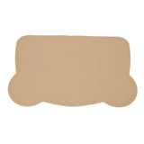 Silicone Placemat Thicken Heat Insulation Anti Slip Soft Elastic Silicone Bear Placemat for Home Hotel Restaurant Brown - Side View
