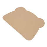 Silicone Placemat Thicken Heat Insulation Anti Slip Soft Elastic Silicone Bear Placemat for Home Hotel Restaurant Brown