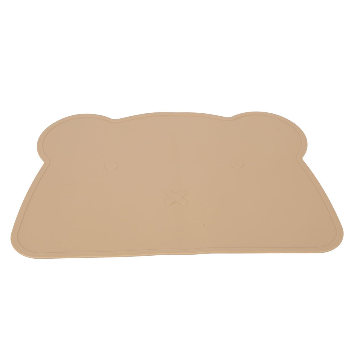 Silicone Placemat Thicken Heat Insulation Anti Slip Soft Elastic Silicone Bear Placemat for Home Hotel Restaurant Brown