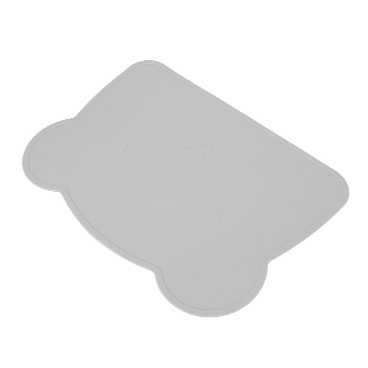 Silicone Placemat Thicken Heat Insulation Anti Slip Soft Elastic Silicone Bear Placemat for Home Hotel Restaurant Grey