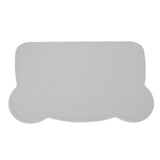 Silicone Placemat Thicken Heat Insulation Anti Slip Soft Elastic Silicone Bear Placemat for Home Hotel Restaurant Grey
