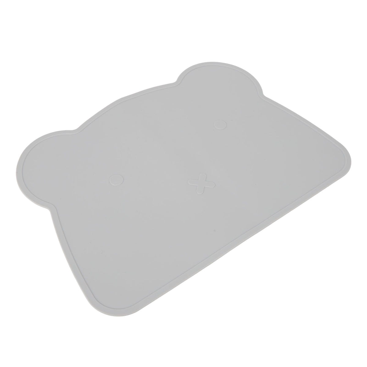 Silicone Placemat Thicken Heat Insulation Anti Slip Soft Elastic Silicone Bear Placemat for Home Hotel Restaurant Grey
