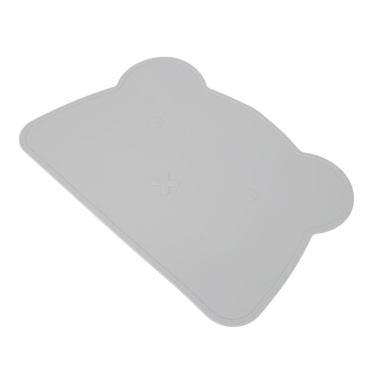 Silicone Placemat Thicken Heat Insulation Anti Slip Soft Elastic Silicone Bear Placemat for Home Hotel Restaurant Grey