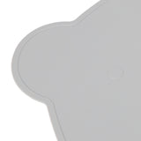 Silicone Placemat Thicken Heat Insulation Anti Slip Soft Elastic Silicone Bear Placemat for Home Hotel Restaurant Grey - Extra Image