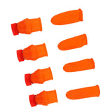 Silicone Thumb Knife Stainless Steel Thumb Knife Picker for Peel Pick Vegetables Pepper Beans Flat Knife - Top-Down View