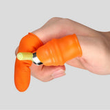 Silicone Thumb Knife Stainless Steel Thumb Knife Picker for Peel Pick Vegetables Pepper Beans Flat Knife - Extra Image