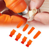 Silicone Thumb Knife Stainless Steel Thumb Knife Picker for Peel Pick Vegetables Pepper Beans Flat Knife - Extra Image