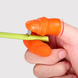 Silicone Thumb Knife Stainless Steel Thumb Knife Picker for Peel Pick Vegetables Pepper Beans Bent Knife - Extra Image
