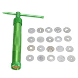 Sugar Paste Extruder Stainless Steel Pottery Clay Extruders Rotating Cake Fondant Decorating Tool Set - Front View