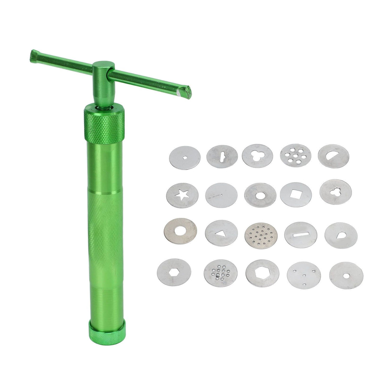 Sugar Paste Extruder Stainless Steel Pottery Clay Extruders Rotating Cake Fondant Decorating Tool Set