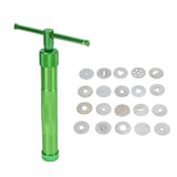 Sugar Paste Extruder Stainless Steel Pottery Clay Extruders Rotating Cake Fondant Decorating Tool Set - Side View