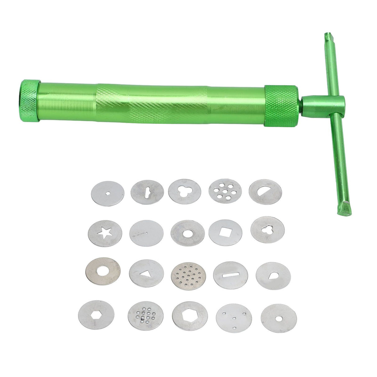 Sugar Paste Extruder Stainless Steel Pottery Clay Extruders Rotating Cake Fondant Decorating Tool Set