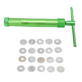 Sugar Paste Extruder Stainless Steel Pottery Clay Extruders Rotating Cake Fondant Decorating Tool Set