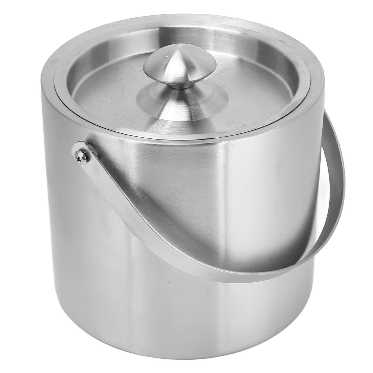 Ice Bucket Stainless Steel 3L Double Wall Insulated Ice Bucket with Lid for Beer Champagne