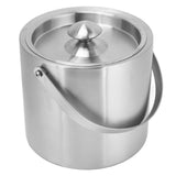 Ice Bucket Stainless Steel 3L Double Wall Insulated Ice Bucket with Lid for Beer Champagne