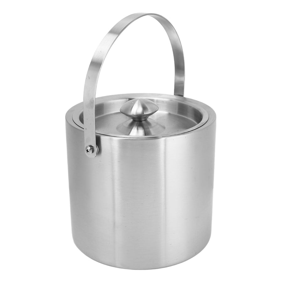 Ice Bucket Stainless Steel 3L Double Wall Insulated Ice Bucket with Lid for Beer Champagne