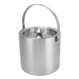 Ice Bucket Stainless Steel 3L Double Wall Insulated Ice Bucket with Lid for Beer Champagne - Low Angle
