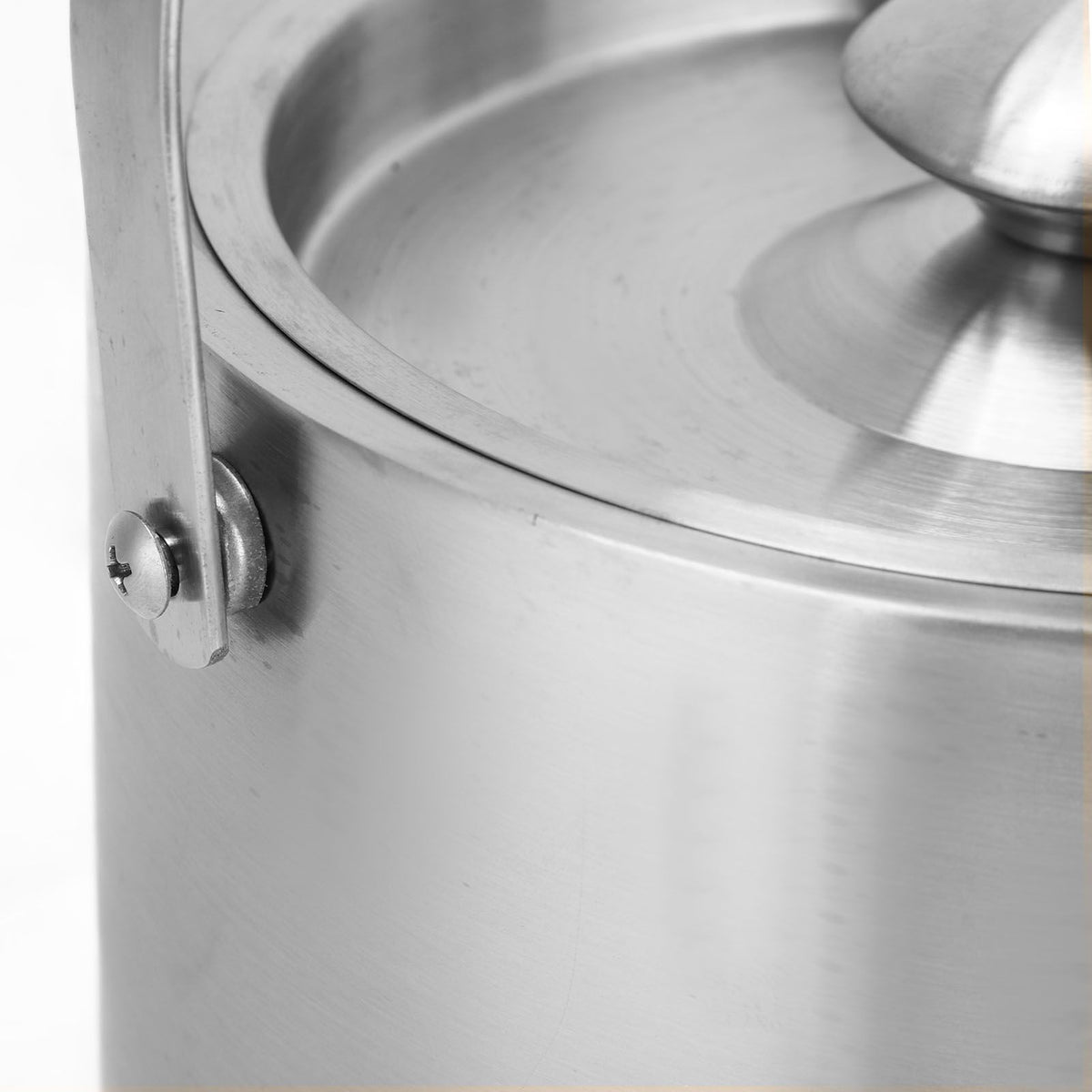Ice Bucket Stainless Steel 3L Double Wall Insulated Ice Bucket with Lid for Beer Champagne