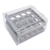Egg Drawer Double Layer Transparent 32 Lattice Large Capacity Egg Storage Box for Refrigerator Grey