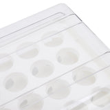 Egg Drawer Double Layer Transparent 32 Lattice Large Capacity Egg Storage Box for Refrigerator White