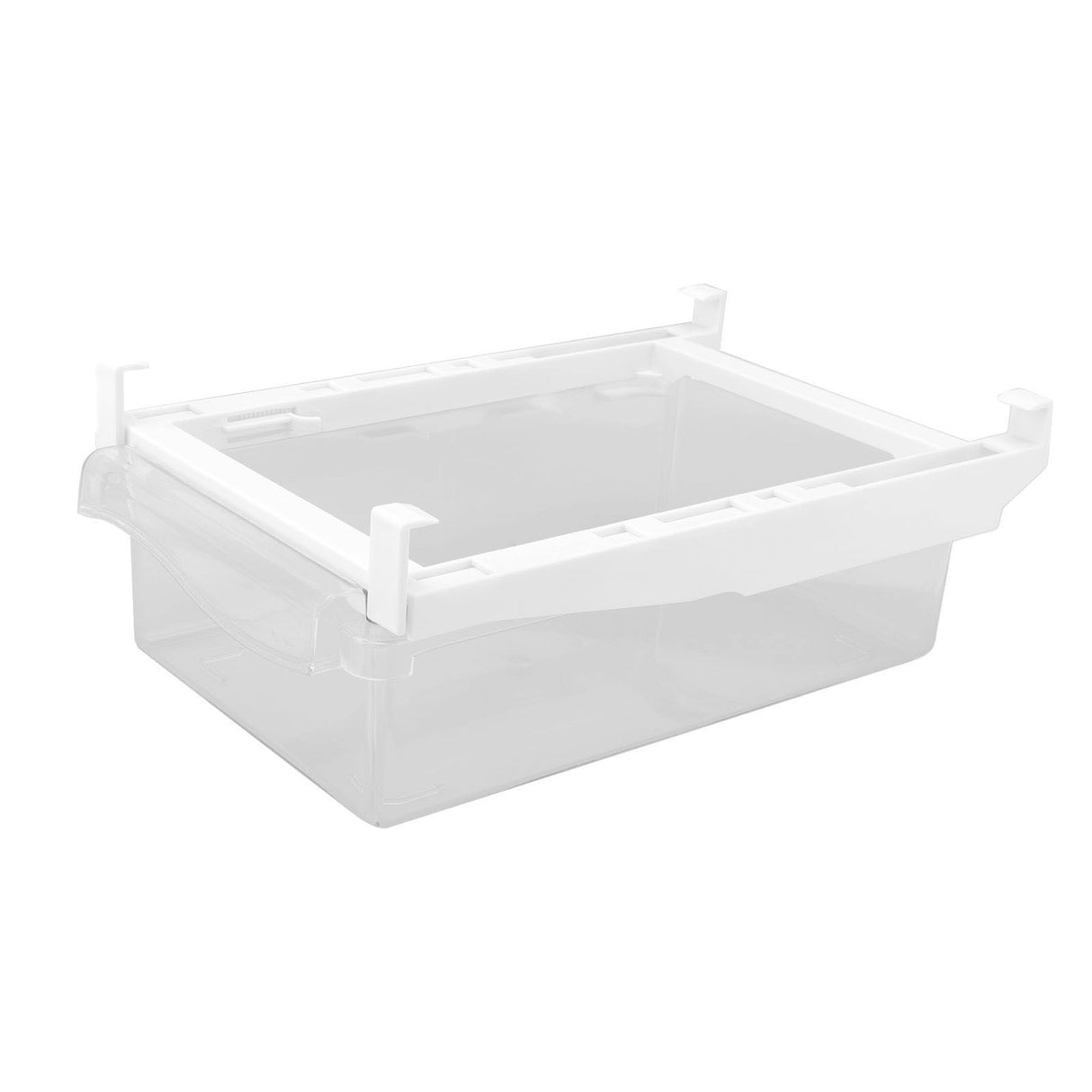 Refrigerator Organizer Bins Extended Handle Spring Lever BPA Free 1 Grid Hanging Fridge Drawer Organizer for Food Fruit Vegetable Box