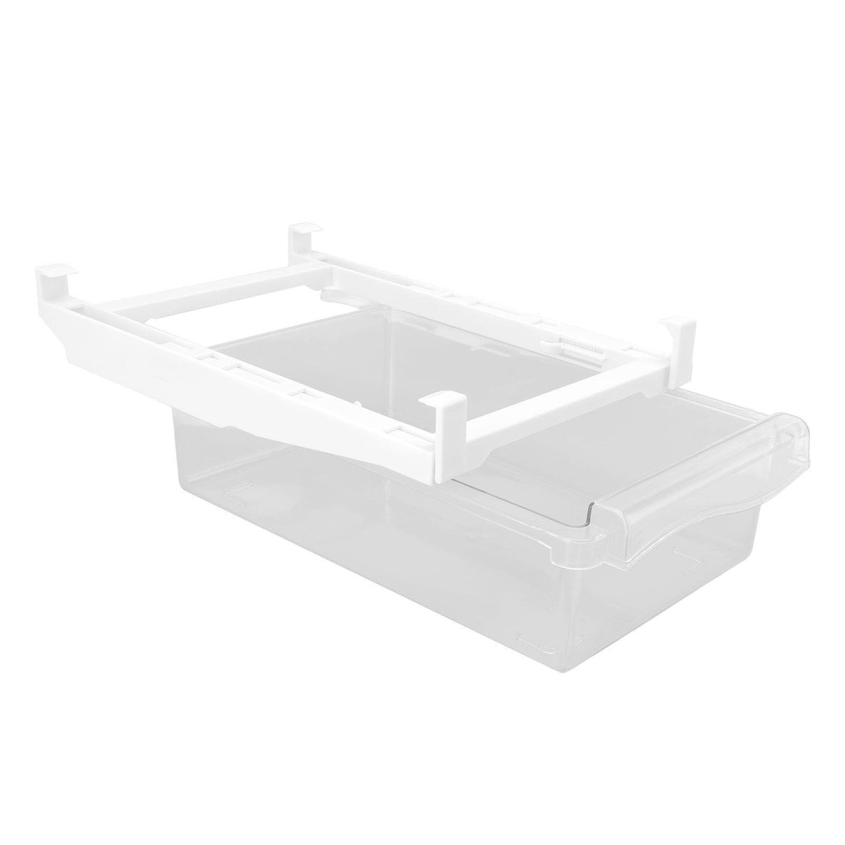 Refrigerator Organizer Bins Extended Handle Spring Lever BPA Free 1 Grid Hanging Fridge Drawer Organizer for Food Fruit Vegetable Box