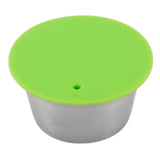 Refillable Coffee Capsule Stainless Steel High Temperature Resistant Reusable Coffe Pod for Home Green