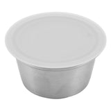 Refillable Coffee Capsule Stainless Steel High Temperature Resistant Reusable Coffe Pod for Home White - Side View