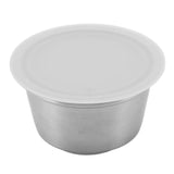 Refillable Coffee Capsule Stainless Steel High Temperature Resistant Reusable Coffe Pod for Home White