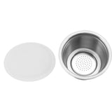 Refillable Coffee Capsule Stainless Steel High Temperature Resistant Reusable Coffe Pod for Home White