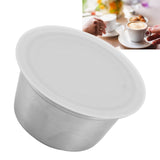 Refillable Coffee Capsule Stainless Steel High Temperature Resistant Reusable Coffe Pod for Home White