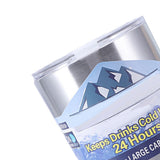Insulated Tumbler 30oz Drink Cup Stainless Steel with Lid for Sports Camping Picnic Silver - Front View