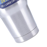 Insulated Tumbler 30oz Drink Cup Stainless Steel with Lid for Sports Camping Picnic Silver