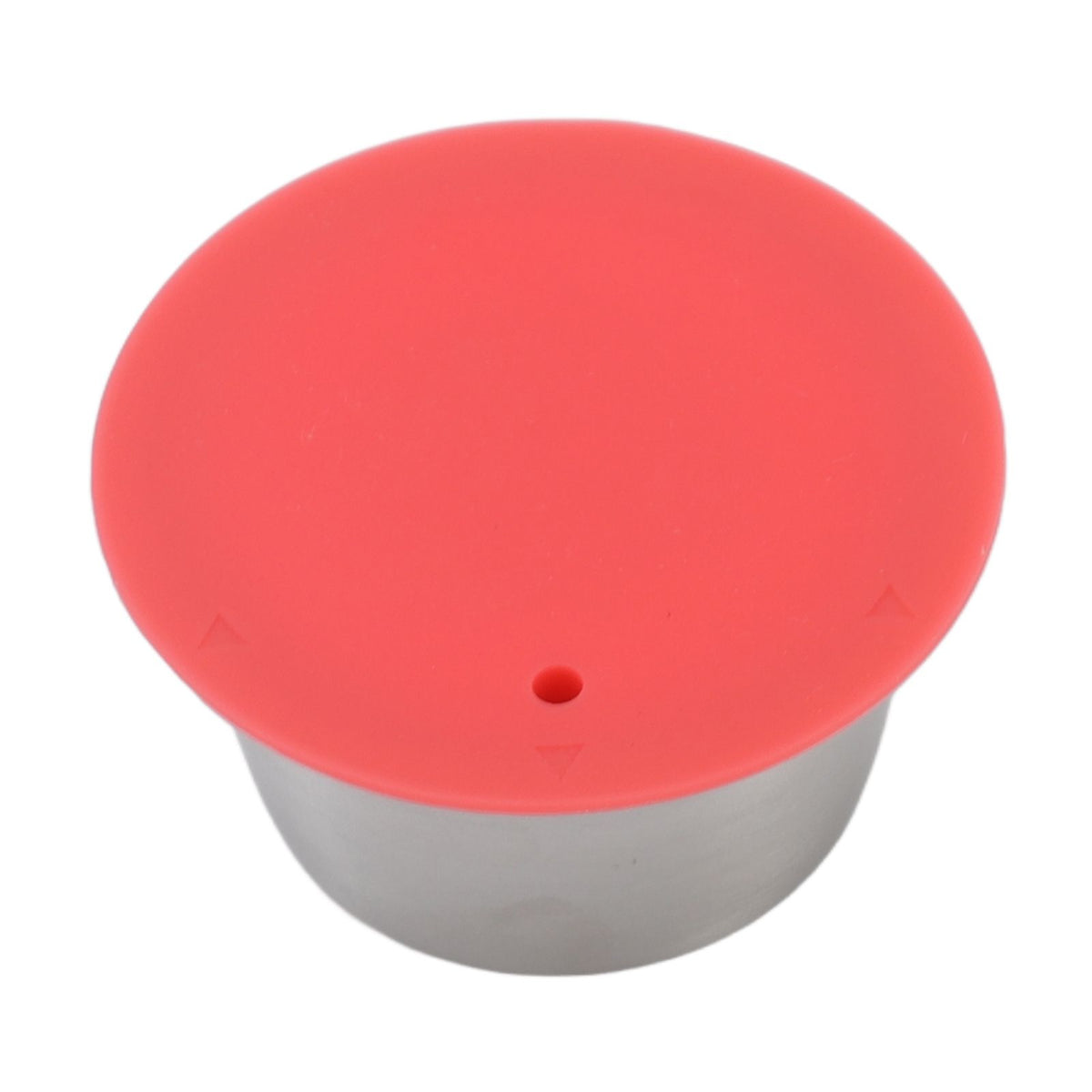 Stainless Steel Refill Coffee Capsules Reusable Coffee Filter Cup Set with Powder Cover for Dolce Gusto Red