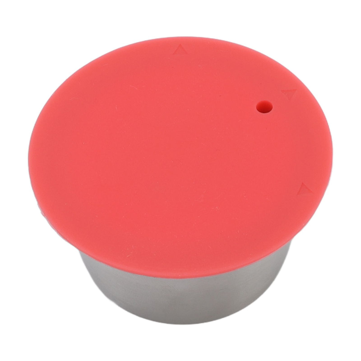 Stainless Steel Refill Coffee Capsules Reusable Coffee Filter Cup Set with Powder Cover for Dolce Gusto Red
