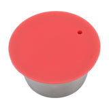 Stainless Steel Refill Coffee Capsules Reusable Coffee Filter Cup Set with Powder Cover for Dolce Gusto Red