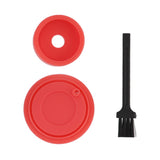 Stainless Steel Refill Coffee Capsules Reusable Coffee Filter Cup Set with Powder Cover for Dolce Gusto Red
