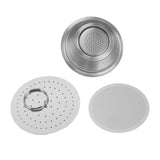 Stainless Steel Refill Coffee Capsules Reusable Coffee Filter Cup Set with Powder Cover for Dolce Gusto Red
