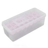 Ice Cube Tray Safe Healthy Easy Release Stackable 24 Cubes Multipurpose Ice Maker Mold with Lid for Popsicles Puddings Pink