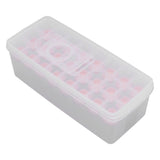 Ice Cube Tray Safe Healthy Easy Release Stackable 24 Cubes Multipurpose Ice Maker Mold with Lid for Popsicles Puddings Pink