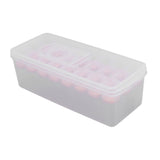 Ice Cube Tray Safe Healthy Easy Release Stackable 24 Cubes Multipurpose Ice Maker Mold with Lid for Popsicles Puddings Pink - Close-Up Angle