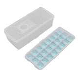 Ice Cube Tray Safe Healthy Easy Release Stackable 24 Cubes Multipurpose Ice Maker Mold with Lid for Popsicles Puddings Blue - Side View