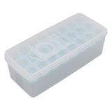 Ice Cube Tray Safe Healthy Easy Release Stackable 24 Cubes Multipurpose Ice Maker Mold with Lid for Popsicles Puddings Blue